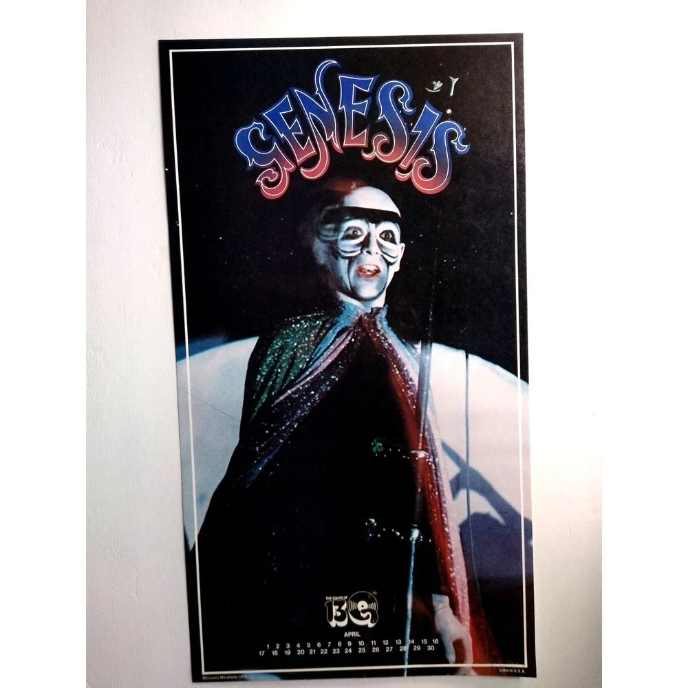 GENESIS Vintage Rock Music Poster Peter Gabriel 50 Years Old The Rocking 1970's